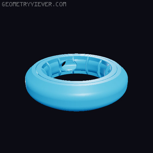 Next Gen Headset Cable Winder / Organizer (Print-in-Place, Multiple Sizes) 3D model thumbnail