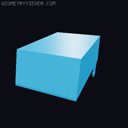3.5 Floppy disk case 3D model thumbnail