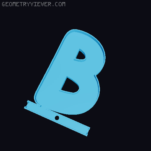 Glowing WLED or LED all alphabet letters and all numbers 8.5 cm high 3D model thumbnail