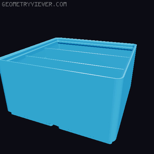 Divided Gridfinity Boxes with Finger Scoops (CadQuery Customizable) 3D model thumbnail