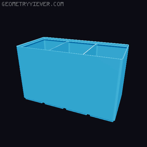 Ikea Alex Gridfinity cable bins (more variants) 3D model thumbnail