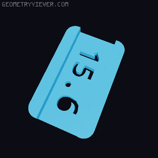 Radius Gauge Remix - Tighter Fit, 0.02 - 0.04mm Accuracy, Flush Fit for ~16mm x 3.5mm Caliper Blades 3D model thumbnail