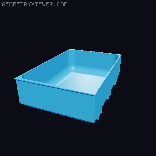 Modular Drawer Organizer Remix 3D model thumbnail