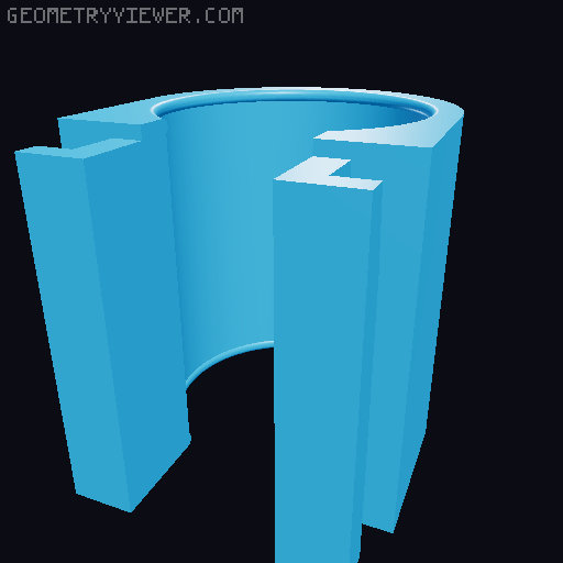 Attachment ring for FM Matttsson soap shelf 3D model thumbnail