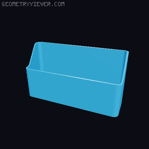 Bin for Ikea skadis - 564 models - hooks need support 3D model thumbnail