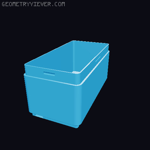 Gridfinity Bin with Gridfinity Cap (parametric) 3D model thumbnail