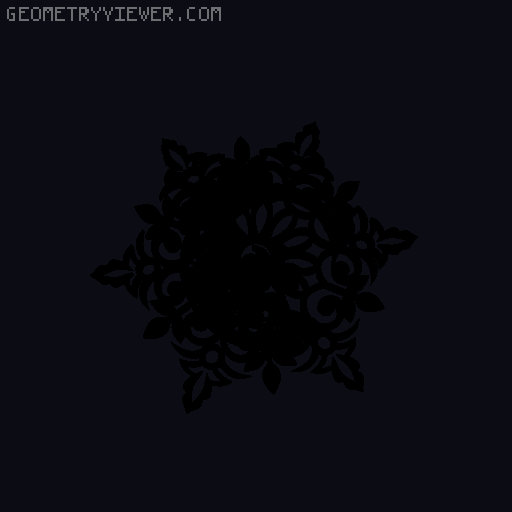Initial A-Z snowflake décor 3D model thumbnail