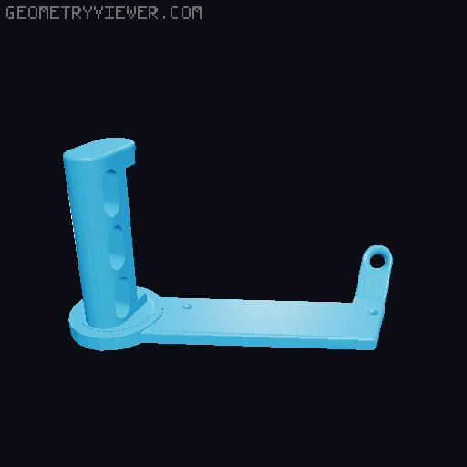 K1 spool holder side mounted with roller 3D model thumbnail