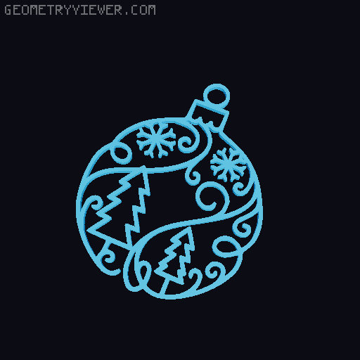Christmas Ornament Set – Stars, Snowflakes, Bells & Trees 3D model thumbnail