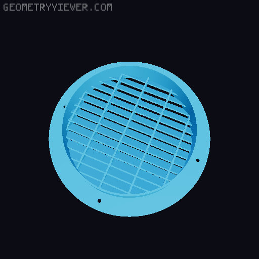 Customizable ventilation grille 3D model thumbnail