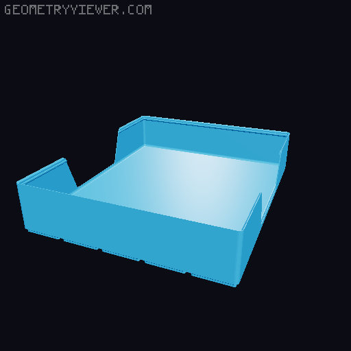 Gridfinity wall cutout collection 3D model thumbnail