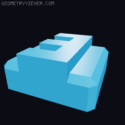 PrintABlok:WritersBloks interlocking letter blocks 3D model thumbnail