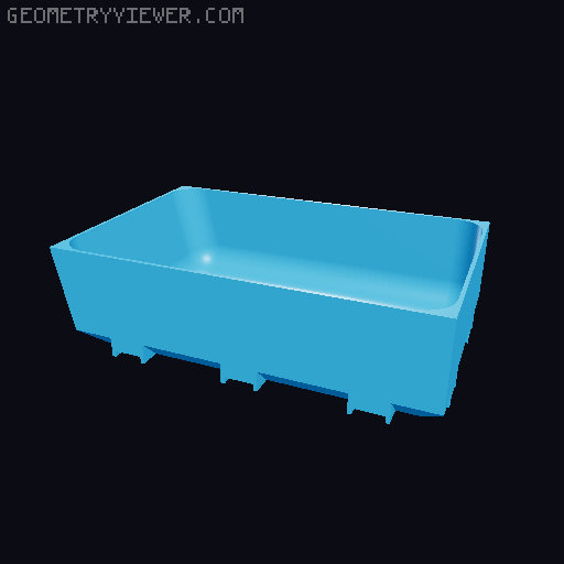 Modular Drawer Organizer Remix 3D model thumbnail