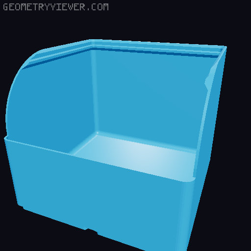 Gridfinity rouded bins collection all sizes 3D model thumbnail
