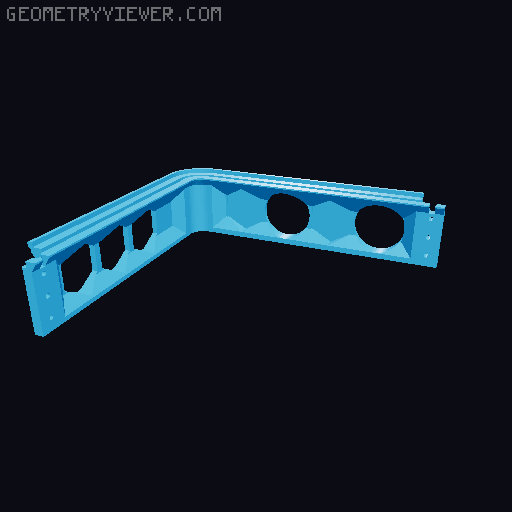 Ventilation with Fan Mounts 3D model thumbnail