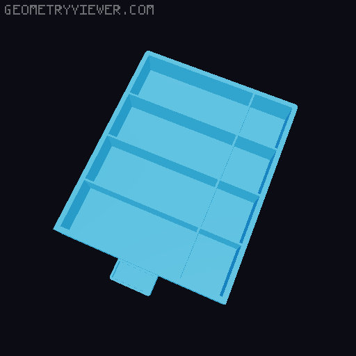 IKEA Skadis Storage Drawer 3D model thumbnail