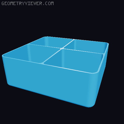 Utility Case Double Decker 3D model thumbnail