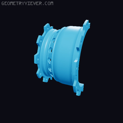3D Printable Jet Engine 3D model thumbnail