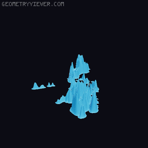 Topographic World Map 3D model thumbnail