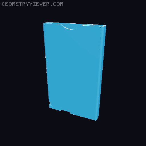 Slim Popup 6 card wallet 3D model thumbnail