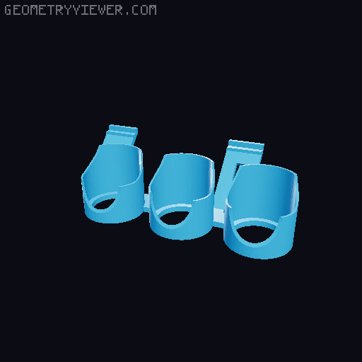 Pro Acryl Paint Bottle Holders for Ikea Skadis 3D model thumbnail