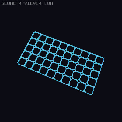 openGrid with Multiboard-compatible screw holes 3D model thumbnail