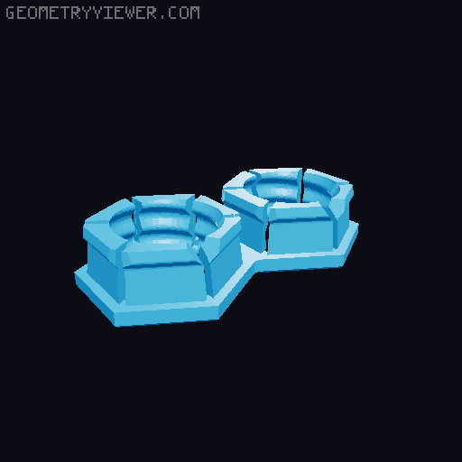 Screwiverse Insert and Screw for Standard Honeycomb Storage Wall (HSW) Fasteners 3D model thumbnail
