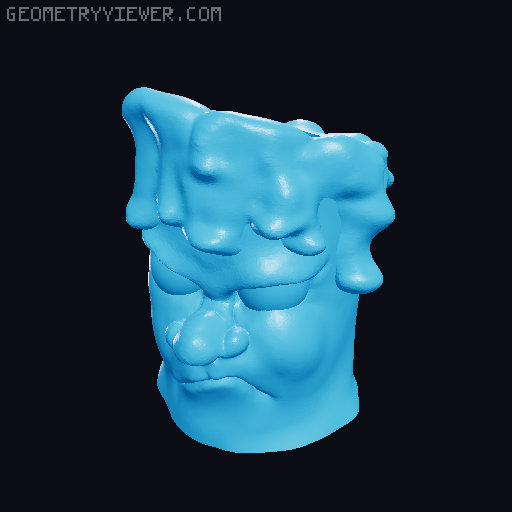Funny Cartoon Christmas Candle ( no 3 of 4) ( Now also With LED Support) 3D model thumbnail