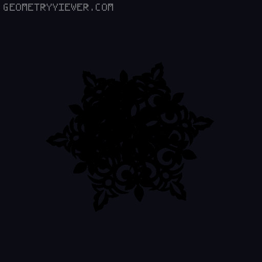 Initial A-Z snowflake décor 3D model thumbnail