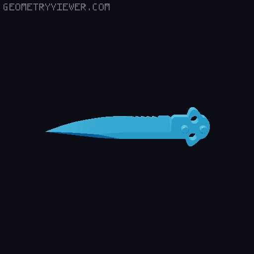 Butterfly Knife 3D model thumbnail