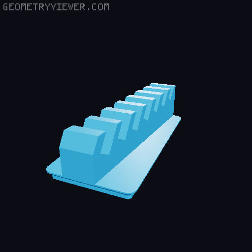 Gridfinity Wrench Holder System 3D model thumbnail
