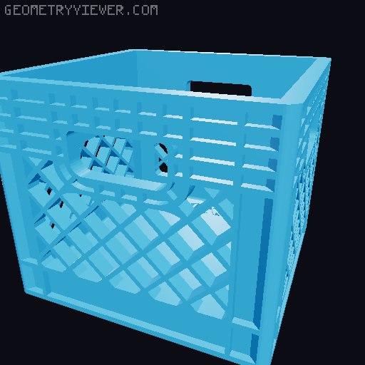 Milwaukee Packout Crate 3D model thumbnail