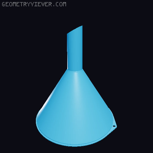 Funnels. Various sizes 25mm to 200mm 3D model thumbnail