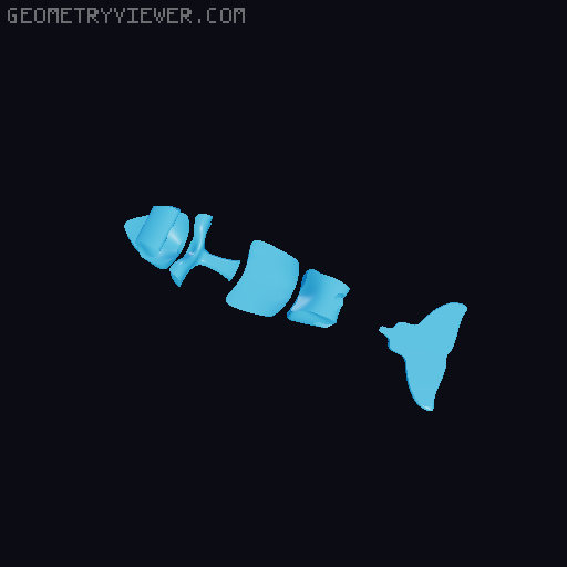 Articulated Orca (singlecolor and multicolor) 3D model thumbnail