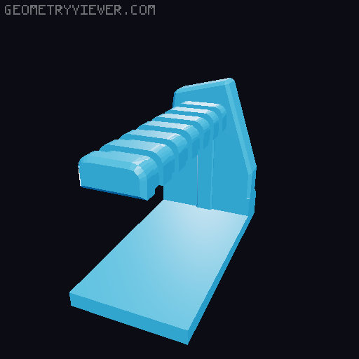 Shield for 144 scale gunpla - handle included 3D model thumbnail