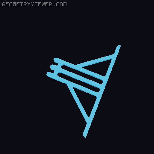 Double_notch_Stand_v3.3 3D model thumbnail