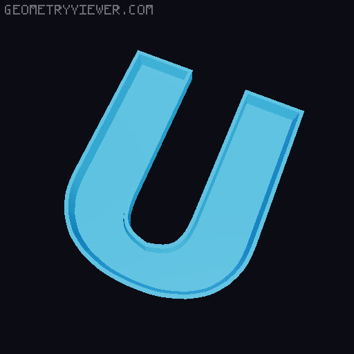 Glowing LED all alphabet letters and all numbers 6 cm high 3D model thumbnail