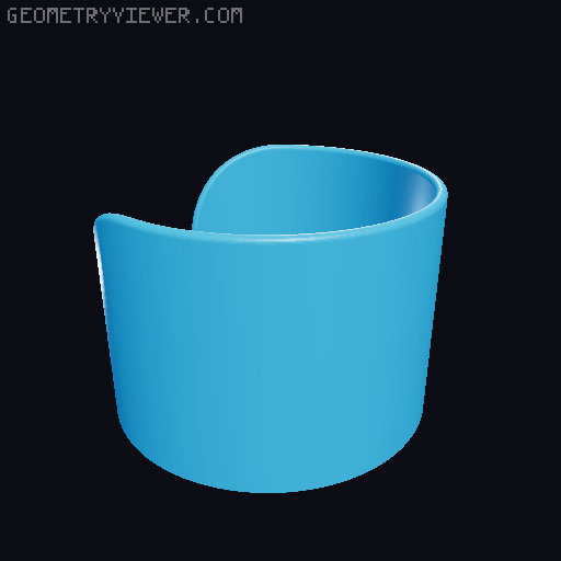 Cup Holder for Modular Desk Clamp 3D model thumbnail