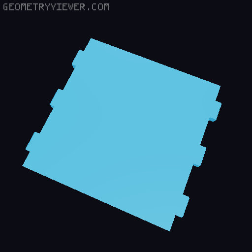 DDD Printable Wall Control System 3D model thumbnail