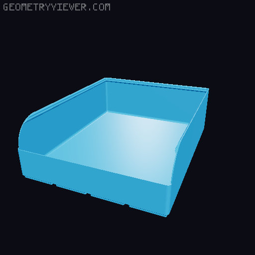 Gridfinity rouded bins collection all sizes 3D model thumbnail