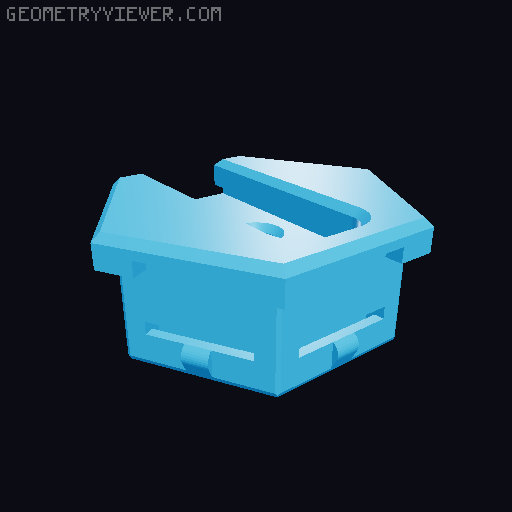 Easy to Remove Inserts for Honeycomb Storage Wall 3D model thumbnail