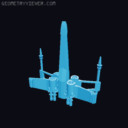Star Wars Venisa Doza's X-Wing 3D model thumbnail