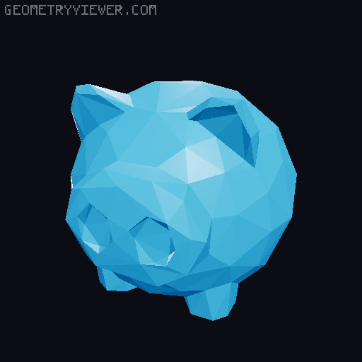 PiggyBank LowPoly 3D model thumbnail