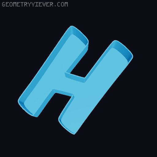 LED Letters Inside bigger Bottom / Buchstaben Innen mit dickerem Untergrund 3D model thumbnail