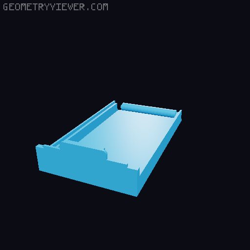 Filament Swatch and Spare Nozzle Storage Box 3D model thumbnail