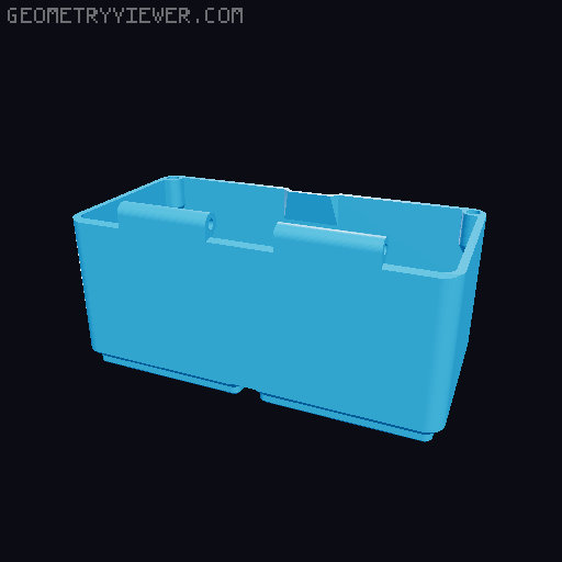 GF Magnetic Base 6u Boxes with hinges 3D model thumbnail