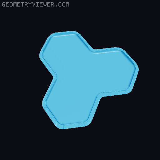 Interlocking Sorting Cups (Hex Shape) - Version 2 3D model thumbnail