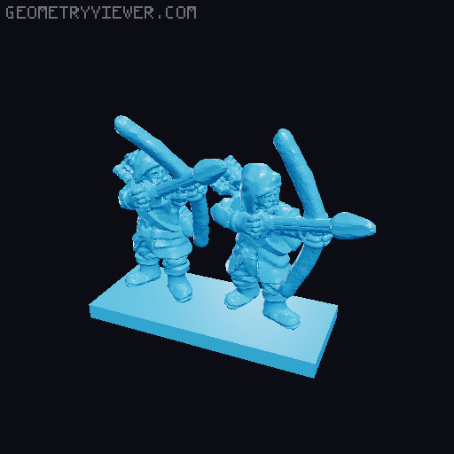 Lake-Town Militia Archers 10mm Scale 3D model thumbnail