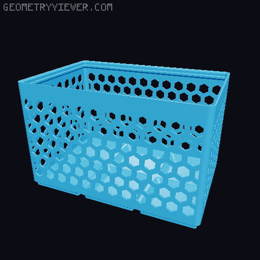 Gridfinity Hex Bins Light all sizes 3D model thumbnail