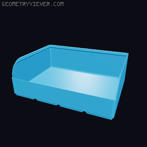 Gridfinity rouded bins collection all sizes 3D model thumbnail
